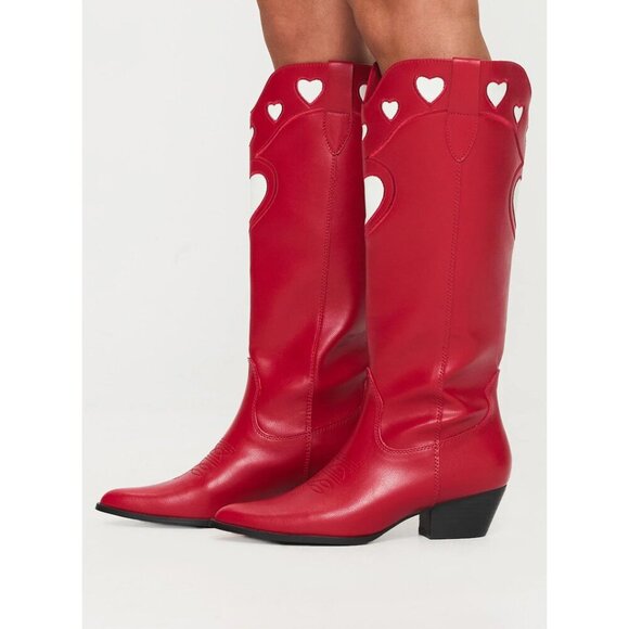 BILLINI Velma Cowboy Boots Scarlet in Red Size US 8 - Picture 10 of 11